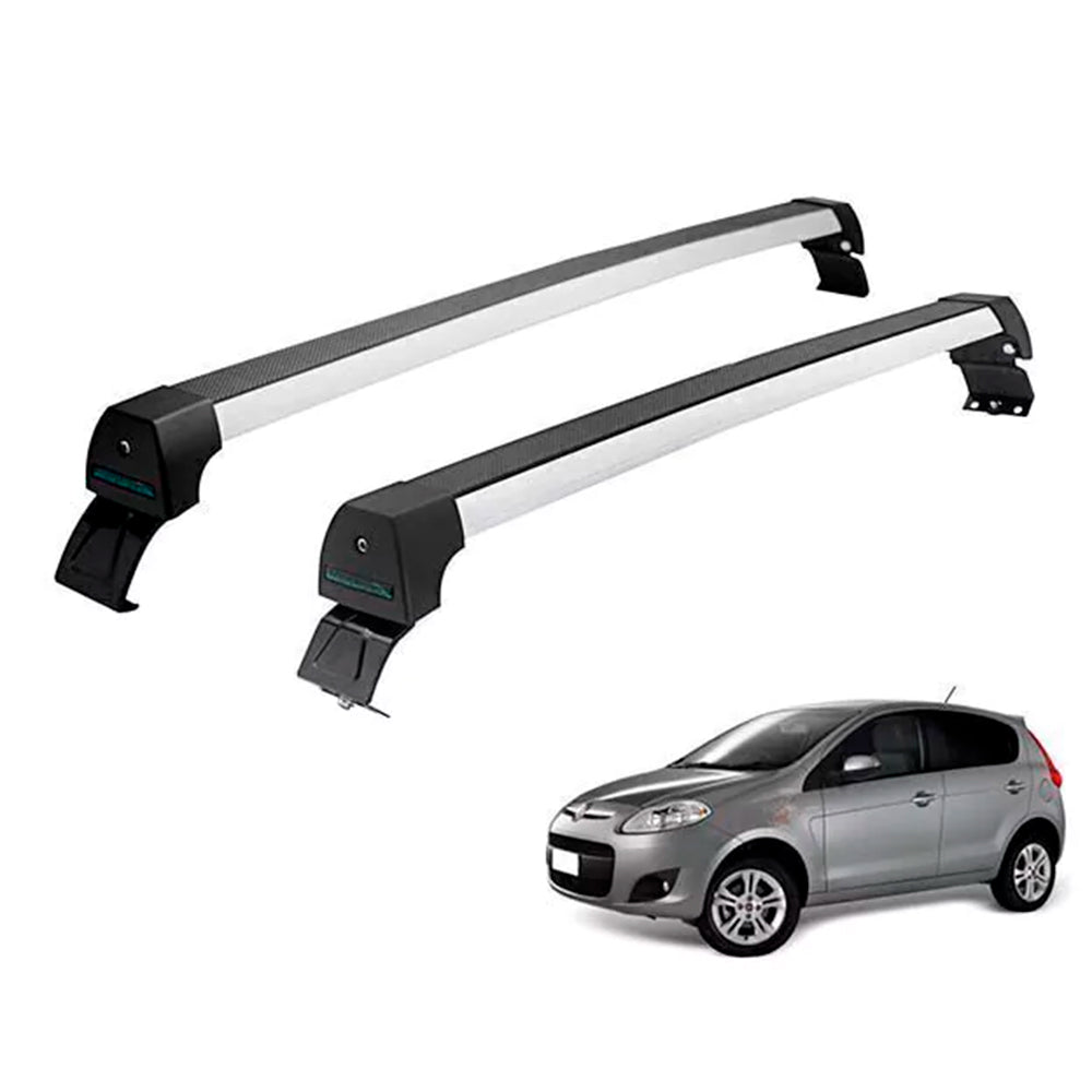 RACK LONG LIFE SPORT ALUM. PRATA P/ FIAT PALIO - 4 PORTAS A PARTIR DE 2012 (AP12-4)
