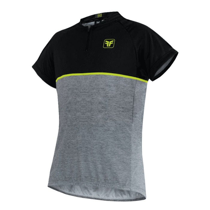 CAMISA CICLISMO FREE FORCE FIRST INFANTIL - PRETO/MESCLA / 6 Anos