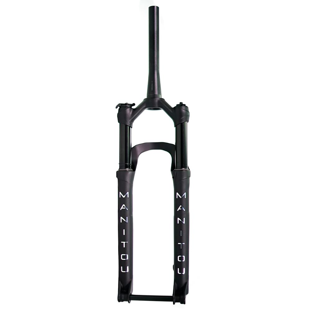 SUSPENSÃO DE BICICLETA 29/275 MANITOU MACHETE COMP 100MM BOOST C/ TRAVA REMOTA - PRETO - TAPERED