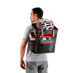MOCHILA CICLISMO ELITE TRI BOX TRIATHLON MULTIFUNCIONAL - GRAFITE/VERMELHO