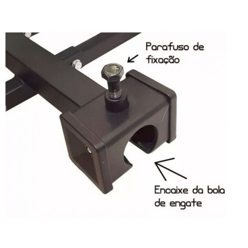 TRANSBIKE ALUMÍNIO ENGATE REBOQUE TIPO PLATAFORMA 3 BIKES