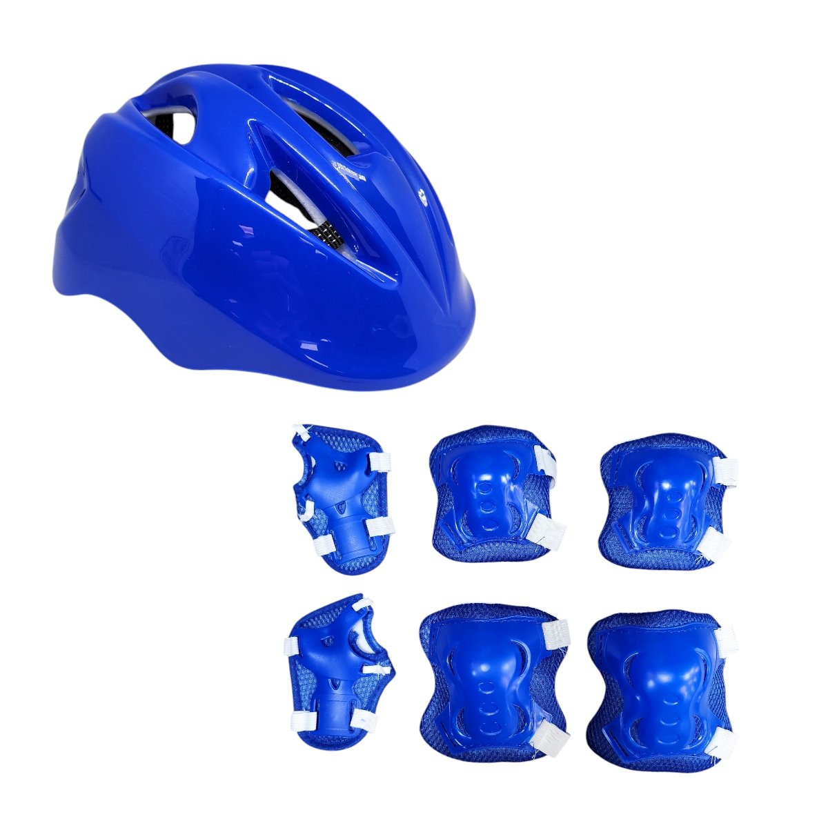 Kit Segurança Infantil Elleven Capacete+joelheira+cotoveleira Azul