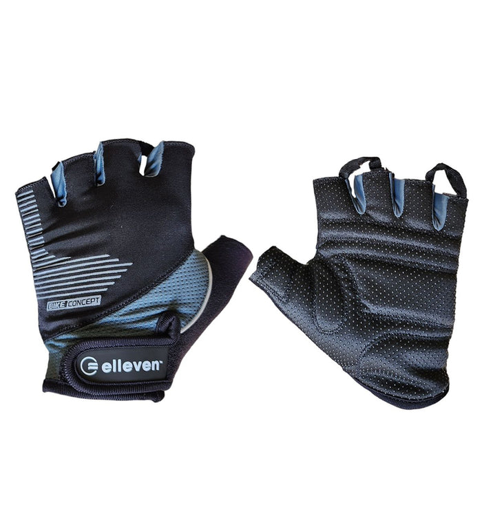 LUVA CICLISTA ABERTA BASIC ELLEVEN - PRETO/CINZA / P