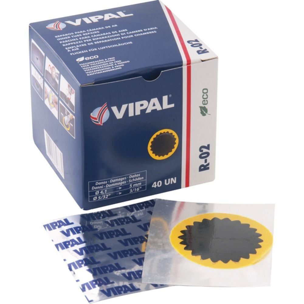 REMENDO VIPAL REDONDO GRANDE R-02 UNIDADE (50MM) - PRETO
