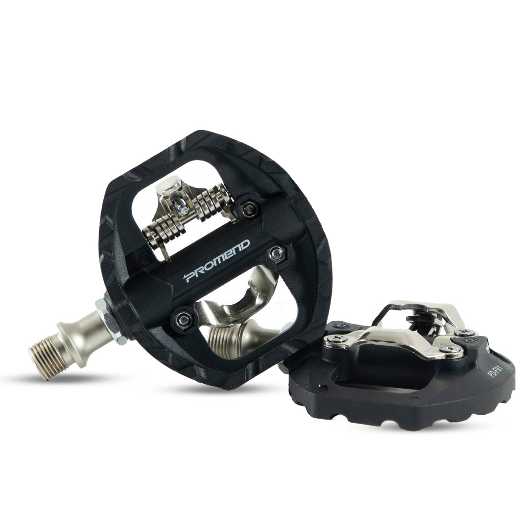 PEDAL 9/16 DUPLA FACE CLIP PLATAFORMA PROMEND PD-F91 C/ TAQUINHOS - PRETO