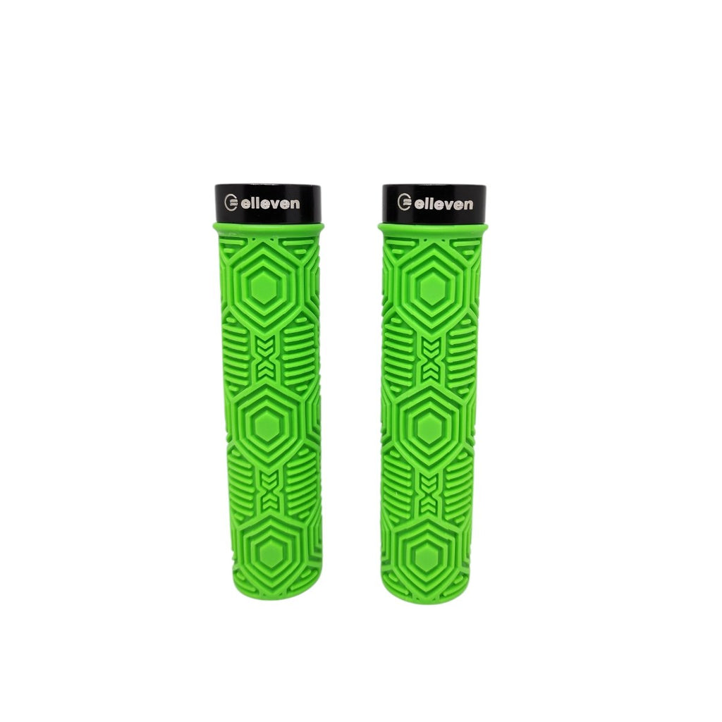 MANOPLA ELLEVEN MTB SILICONE PREMIUM 3 137MM COM TRAVA VERDE