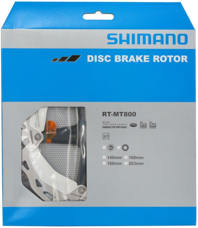 ROTOR DE FREIO A DISCO SHIMANO C. LOCK XT MT800 ICE TECH FREEZA 180mm INTERNO
