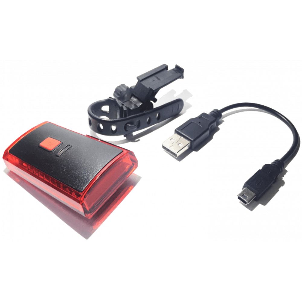 VISTA LIGHT GARRA TRASEIRO RECARREGÁVEL USB 300MAH KC142 - PRETO
