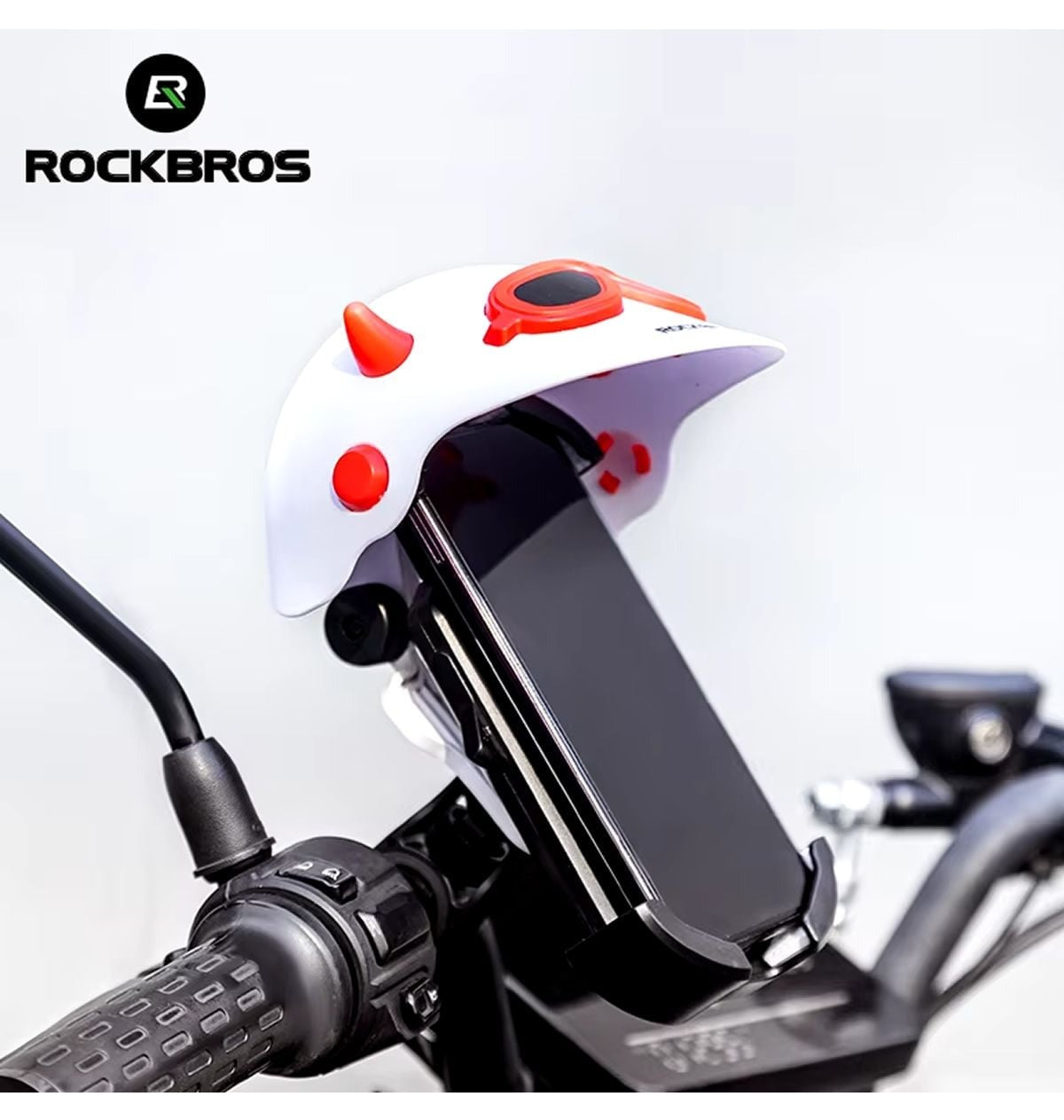 SOMBREIRO PARA SUPORTE SMARTPHONE ROCKBROS BRANCO E VERMELHO