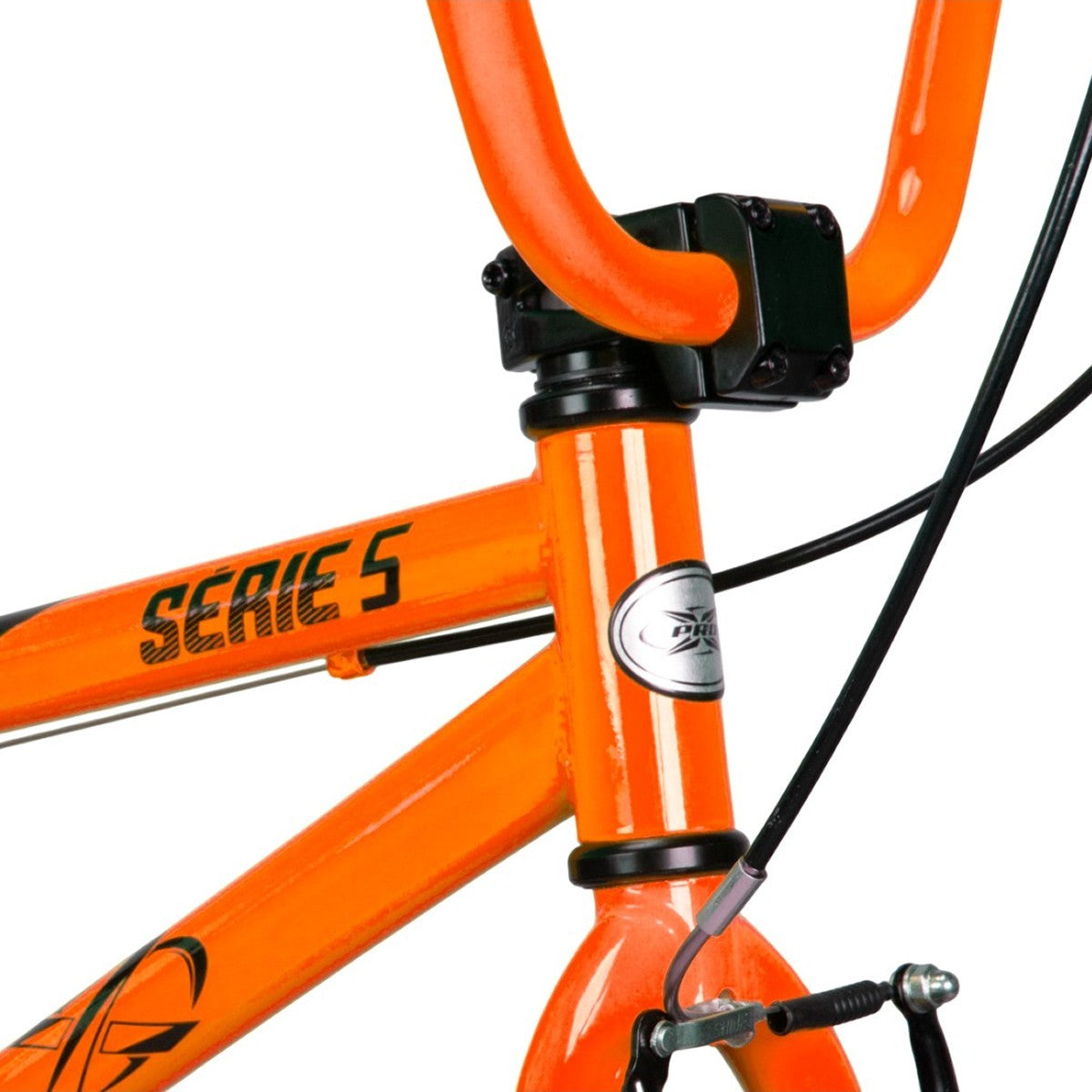 BICICLETA ARO 20 AÇO BMX SERIE 5 LIMITED LARANJA NEON/PRETO