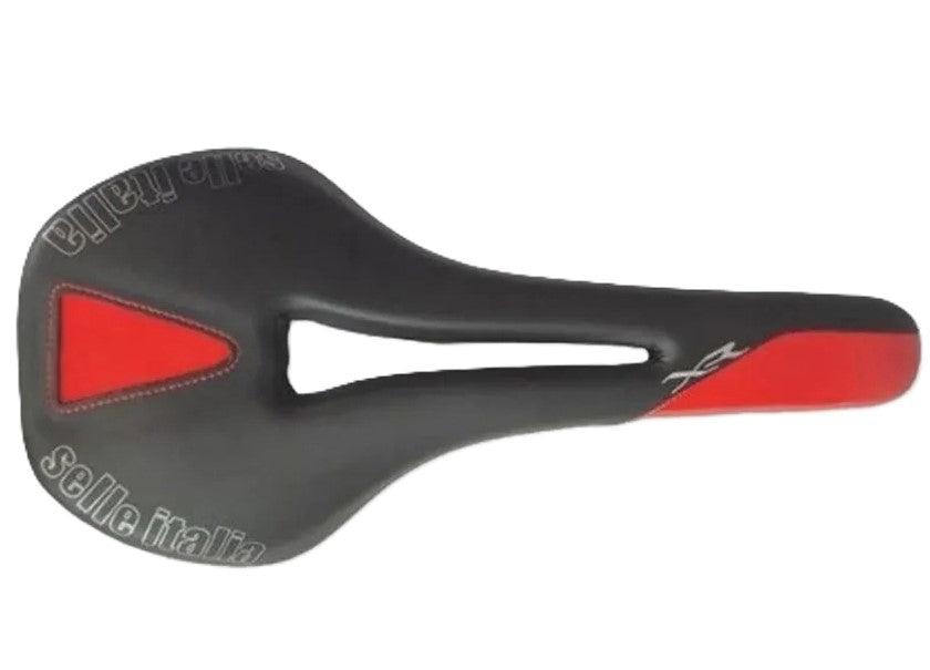 SELIM SELLE ITALIA XR FLOW ALLOY (011A507AEC007) PRETO/VERMELHO