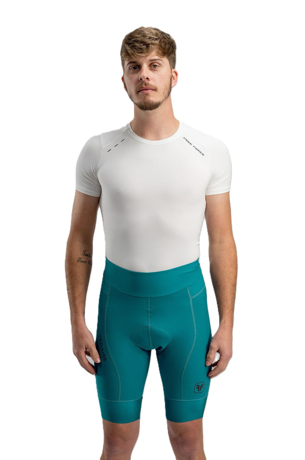 BERMUDA DE CICLISMO MASCULINA FREE FORCE TRAINING TURQUESA - GG