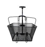 CESTA ARAMADA ELLEVEN CARRINHO 2 EM 1 40X30X22CM COM ALÇA - PRETO