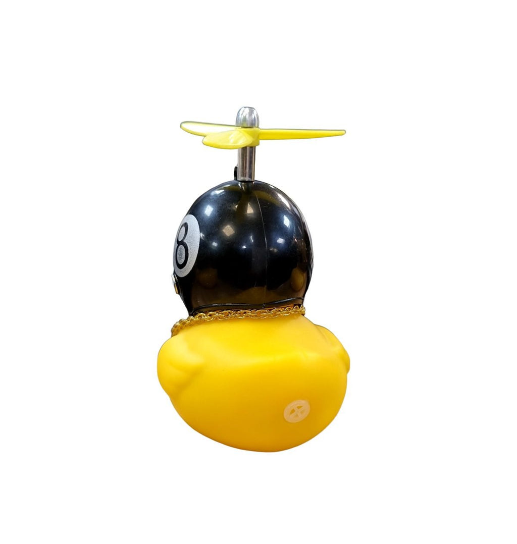 BUZINA SILICONE PATO COM CAPACETE PRETO BOLA 8