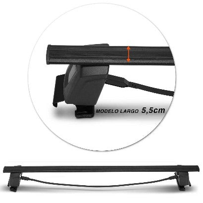 RACK DE TETO LONG LIFE STEEL P/ MOBI (SEM LONGARINA) (SMOBI) - PRETO