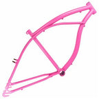 QUADRO 26 GARFO SAMY BEACH WAVE AÇO ROSA PARA V-BRAKE