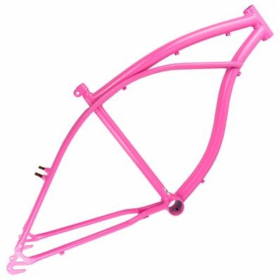 QUADRO 26 GARFO SAMY BEACH WAVE AÇO ROSA PARA V-BRAKE