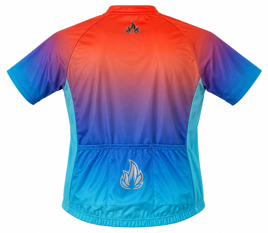 CAMISA CICLISMO FILIP DILLIS AZUL/ROXO/VERMELHO
