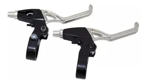 Manete Mtb P/ V-Brake Aluminio Logan Preto/Polido