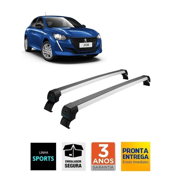RACK DE TETO LONG LIFE P/ 208 a partir de 2020 s/ teto solar Alum. (A208X)