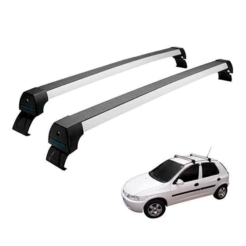 RACK LONG LIFE SPORT ALUM. PRATA P/ CHEVROLET CELTA - 4 PORTAS (ACe-4) - PRATA