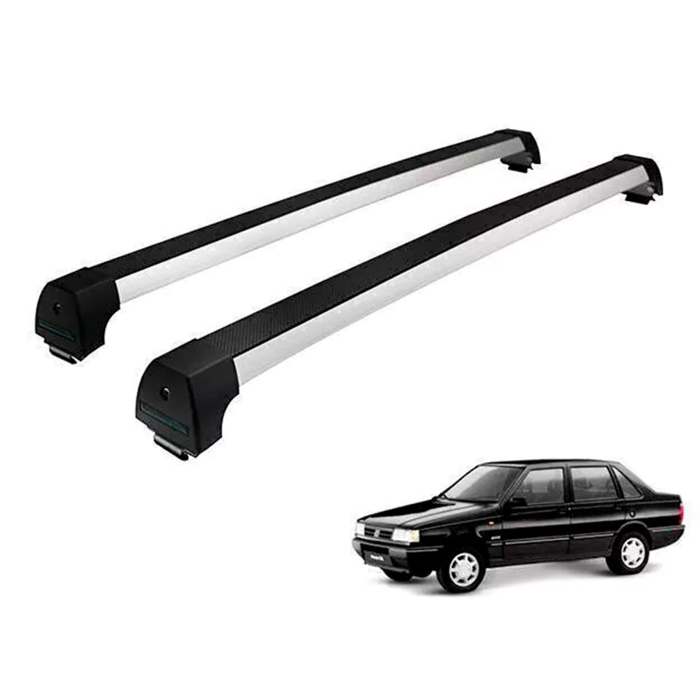 RACK LONG LIFE SPORT ALUM. PRATA P/ FIAT PREMIO - 4 PORTAS ATÉ 2010 (AF-4)