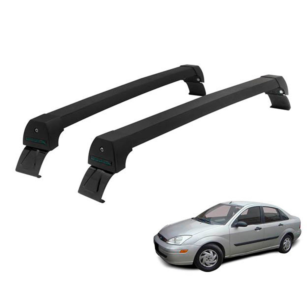 RACK DE TETO LONG LIFE SPORT ALUM. P/  FORD FOCUS SEDAN ATÉ 2009 (PFcHS) - PRETO