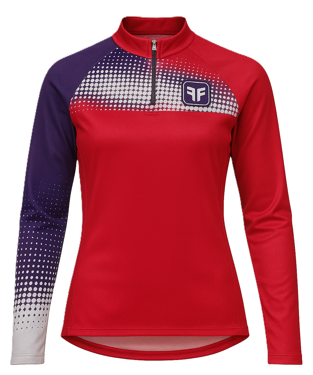 CAMISA FREE FORCE CICLISMO MANGA LONGA FEMININO ROXO/ROSA - P