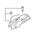 TAMPA VISOR OTICO DE ALAVANCA CAMBIO SHIMANO SL-M360 DIREITO (Y6R398010) - PRETO