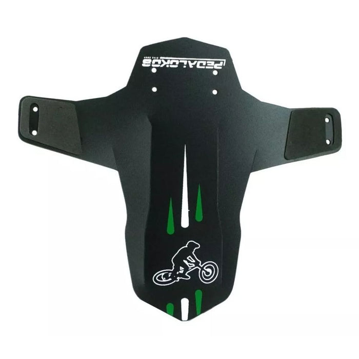 Paralama Pedalokos Drop Mtb Dianteiro - PRETO/VERDE