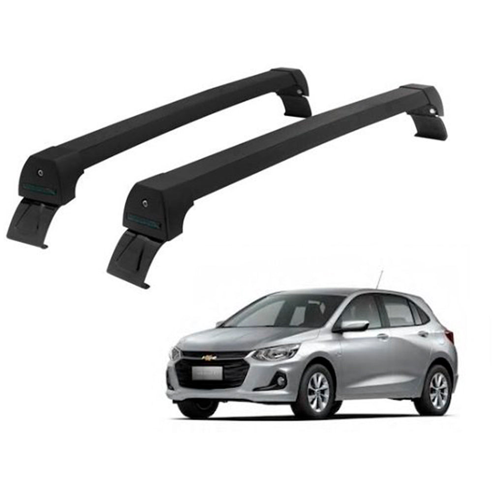 RACK DE TETO LONG LIFE SPORT ALUM. P/ CHEVROLET ONIX HATCH A PARTIR DE 2020  (POXHS) - PRETO