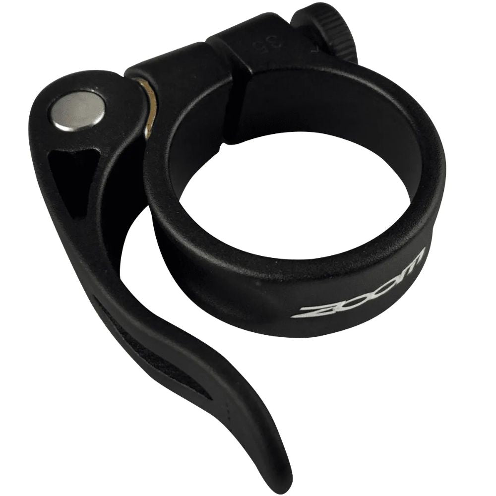 ABRAÇADEIRA DE QUADRO ZOOM AT001 COM BLOCAGEM VAZADA 34,9mm - PRETO