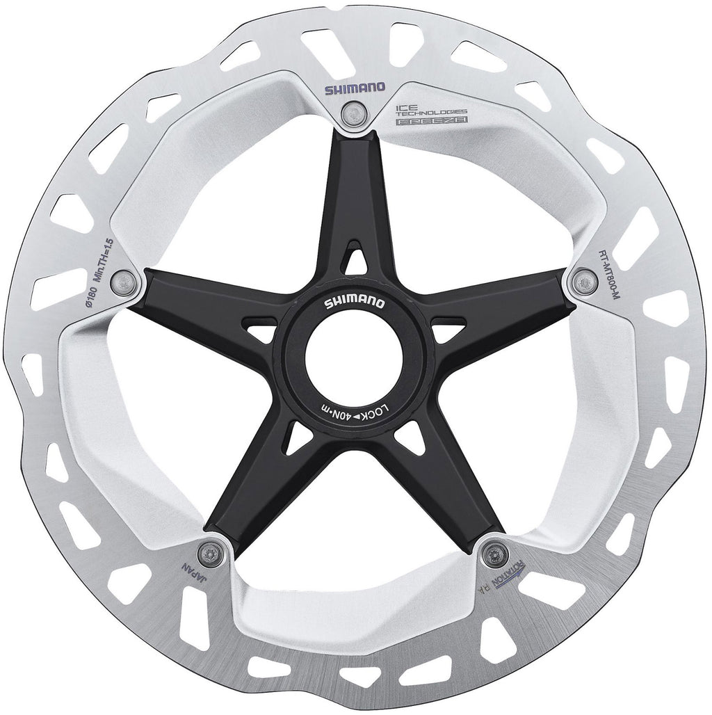 Rotor De Freio A Disco Shimano C. Lock Xt Mt800 Ice Tech Freeza 180mm Externo