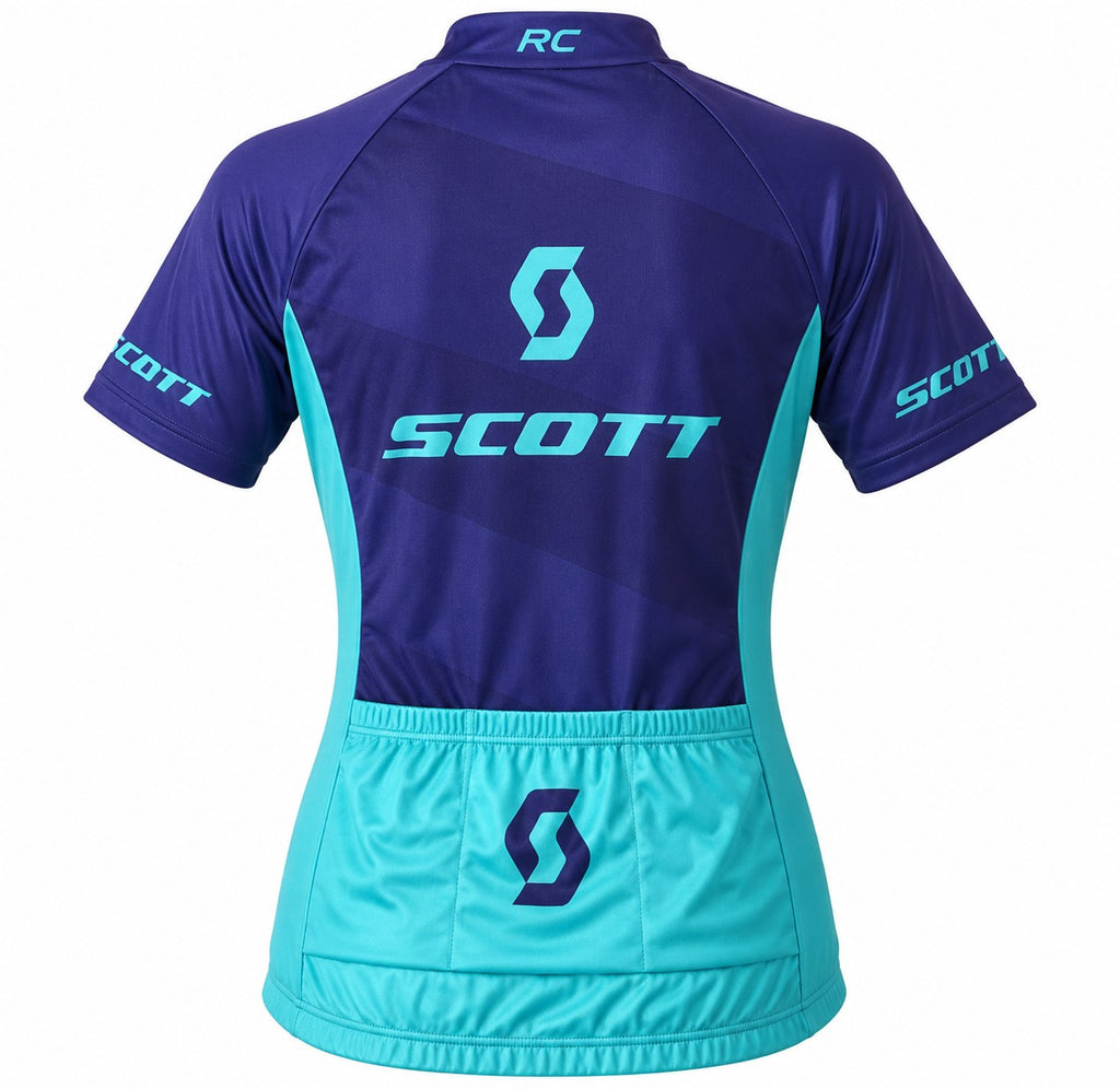 Camisa Ciclismo Feminino Le Tour De France Scott Lilas/Turquesa