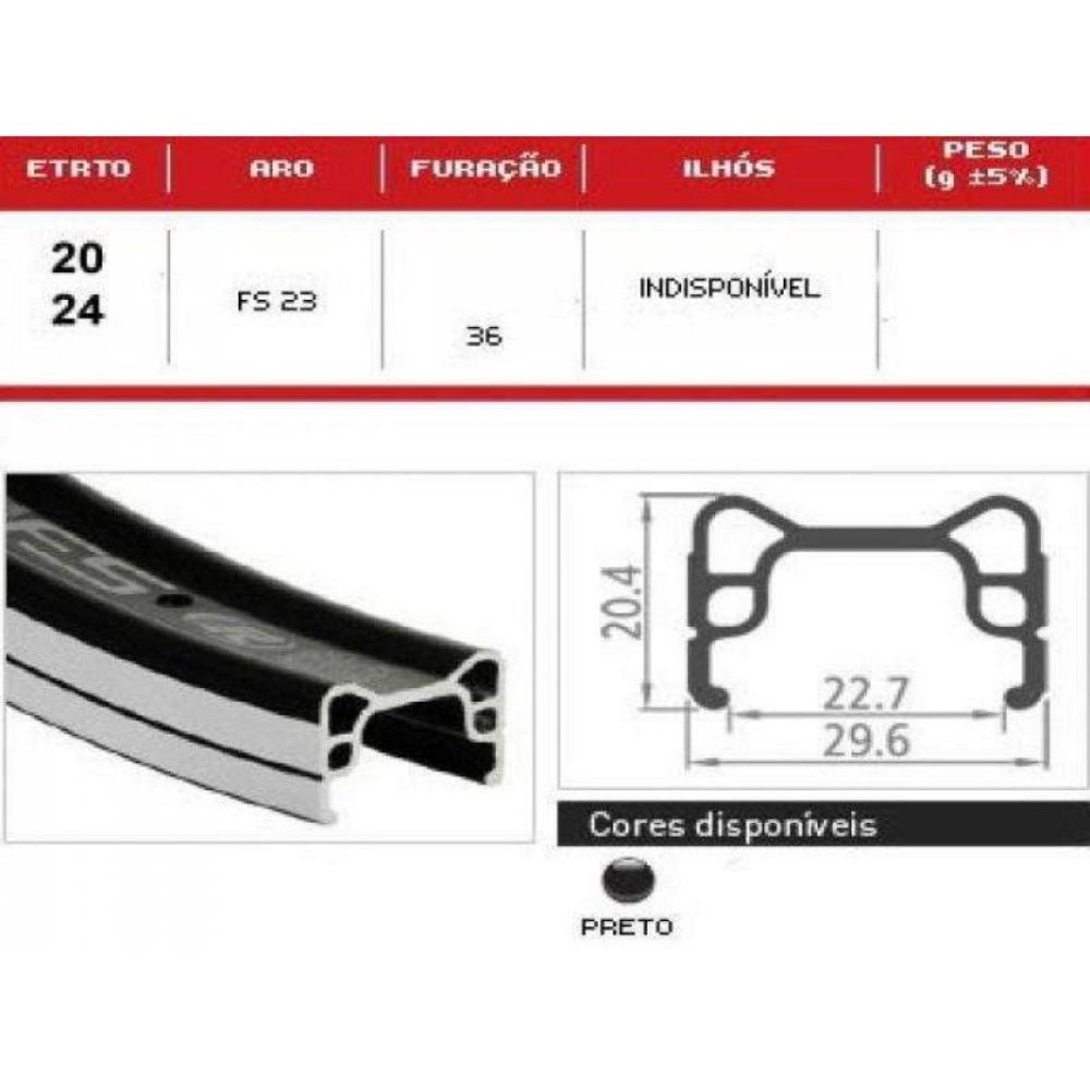 ARO 20 RODI FS23 FREESTYLE 36F - PRETO
