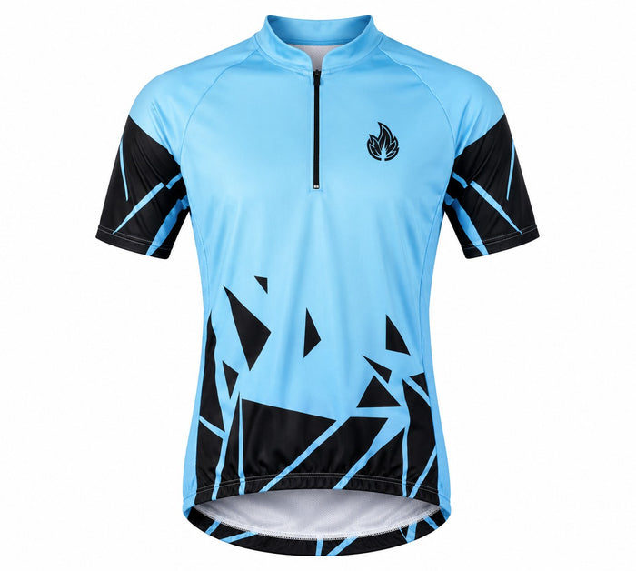 Camisa Ciclismo Filip Dillis Azul Claro/Preto - AZUL-CLARO/PRETO / P