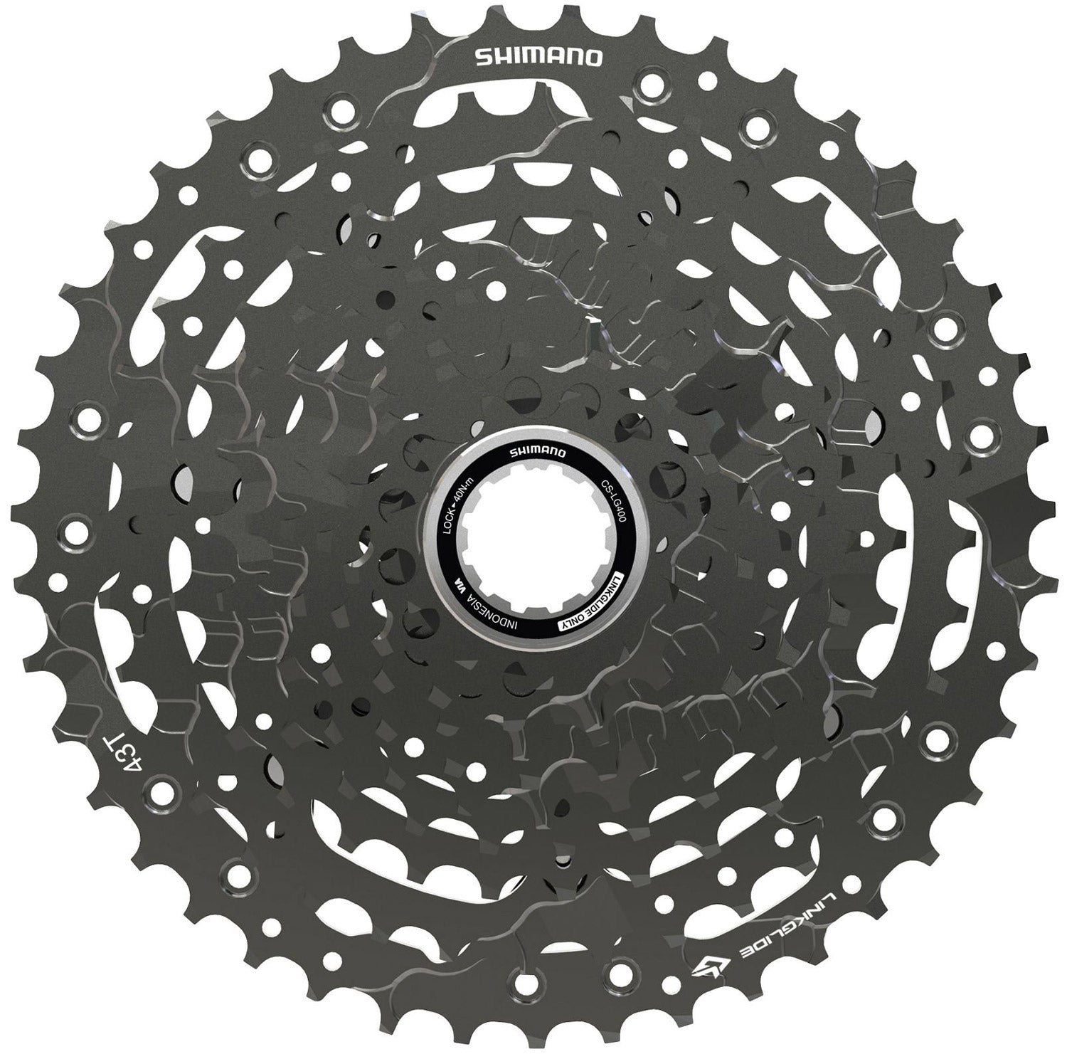 CASSETE 10V SHIMANO CUES LG400 11/48D LINK GLIDE (ECSLG40010148) - PRATA