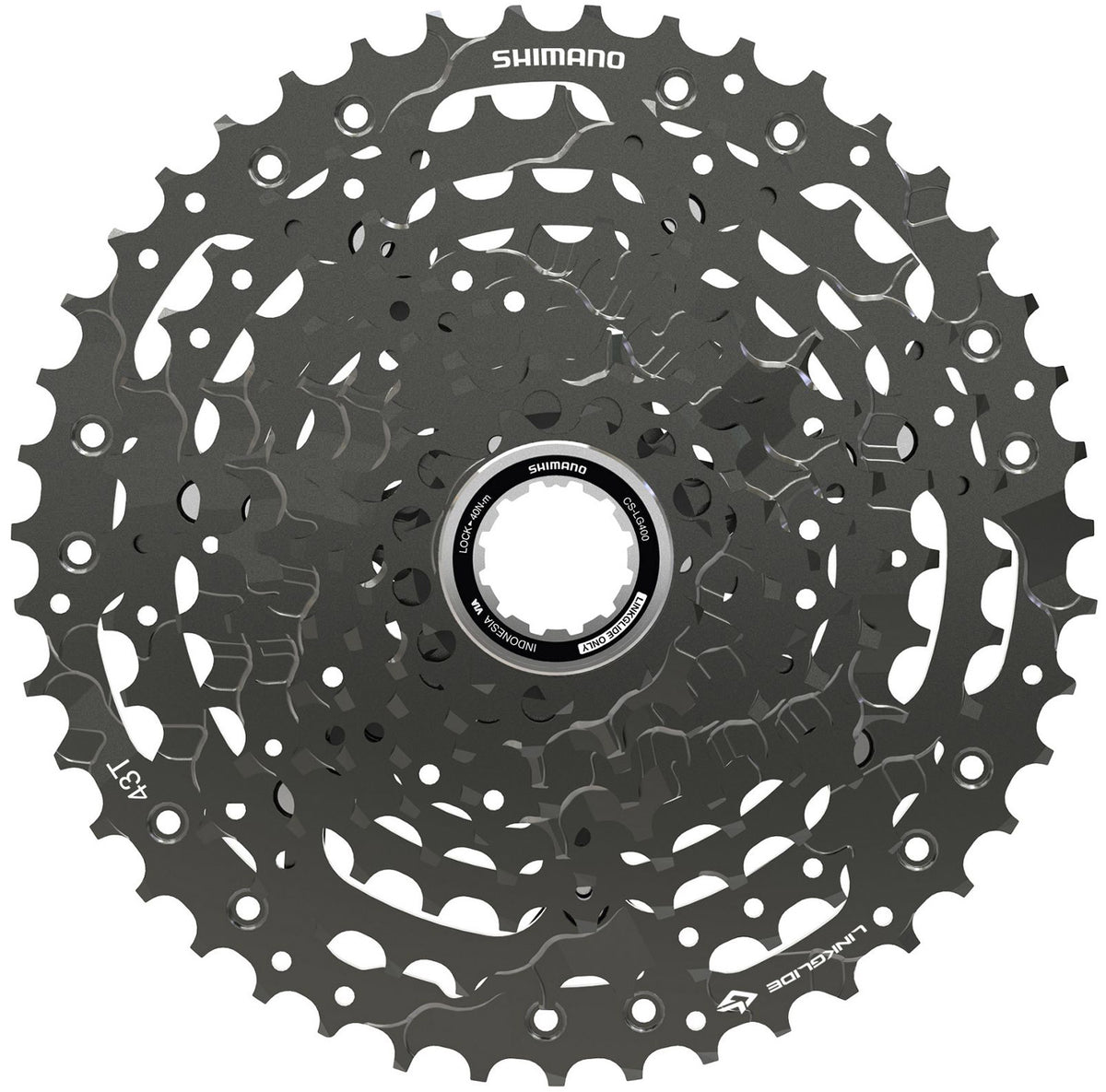 CASSETE 10V SHIMANO CUES CS-LG400-10 11/48D LINK GLIDE (ECSLG40010148) - PRATA