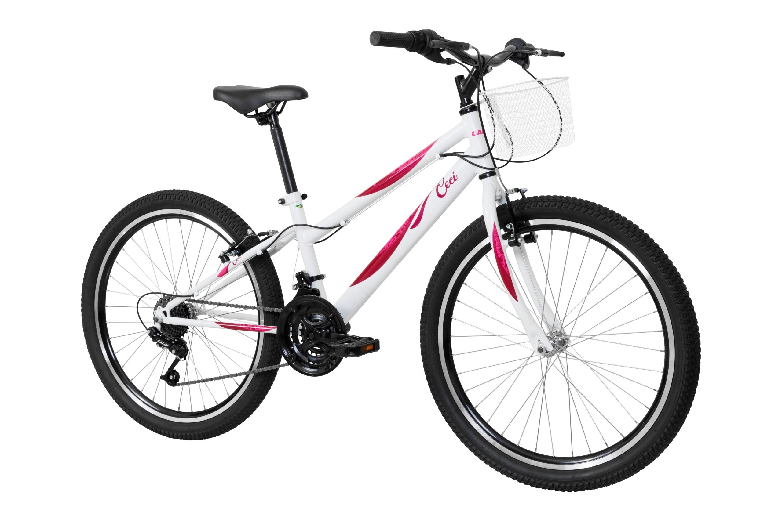 BICICLETA 24 CALOI CECI 21V BRANCO LANÇAMENTO