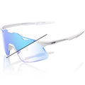 Oculos 100% Hypercraft - Bastille Le - Pearl White Glitter - Blue Mirror Photochromic Preto