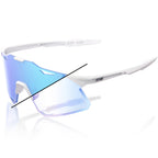 Oculos 100% Hypercraft - Bastille Le - Pearl White Glitter - Blue Mirror Photochromic Preto