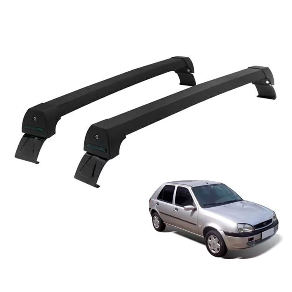 RACK LONG LIFE SPORT ALUM. PRETO P/ FORD FIESTA - 4 PORTAS ATÉ 2002 E STREET (PFi-4) - PRETO