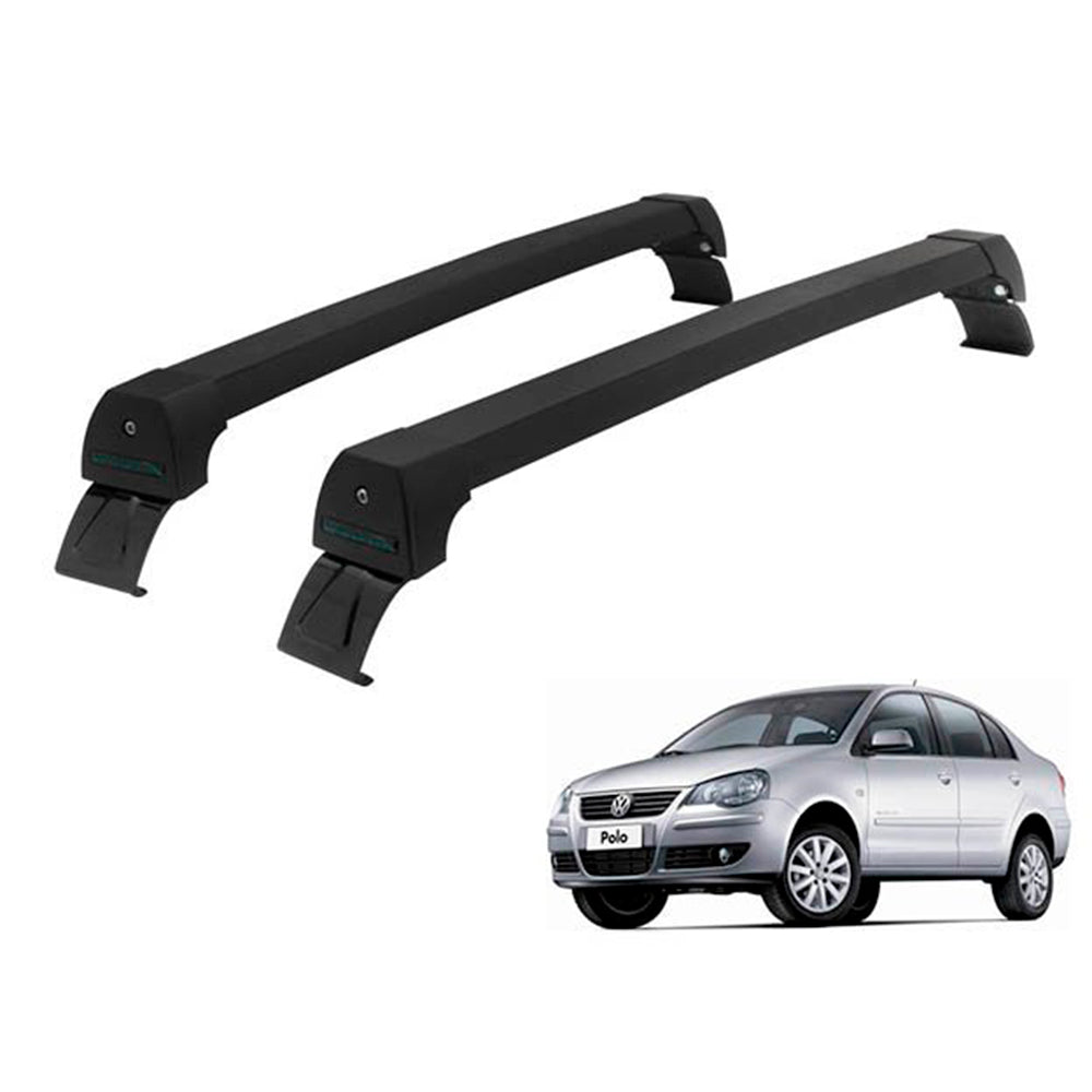 RACK LONG LIFE SPORT ALUM. P/ VW POLO SEDAN 2003-2017 (PPHS) - PRETO