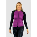 Camisa Ciclismo Free Force Feminina Start Manga Longa Wine Peluciada