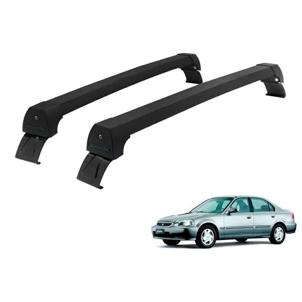RACK LONG LIFE SPORT ALUM. PRETO P/ HONDA CIVIC - ATÉ 2000 (PH) - PRETO