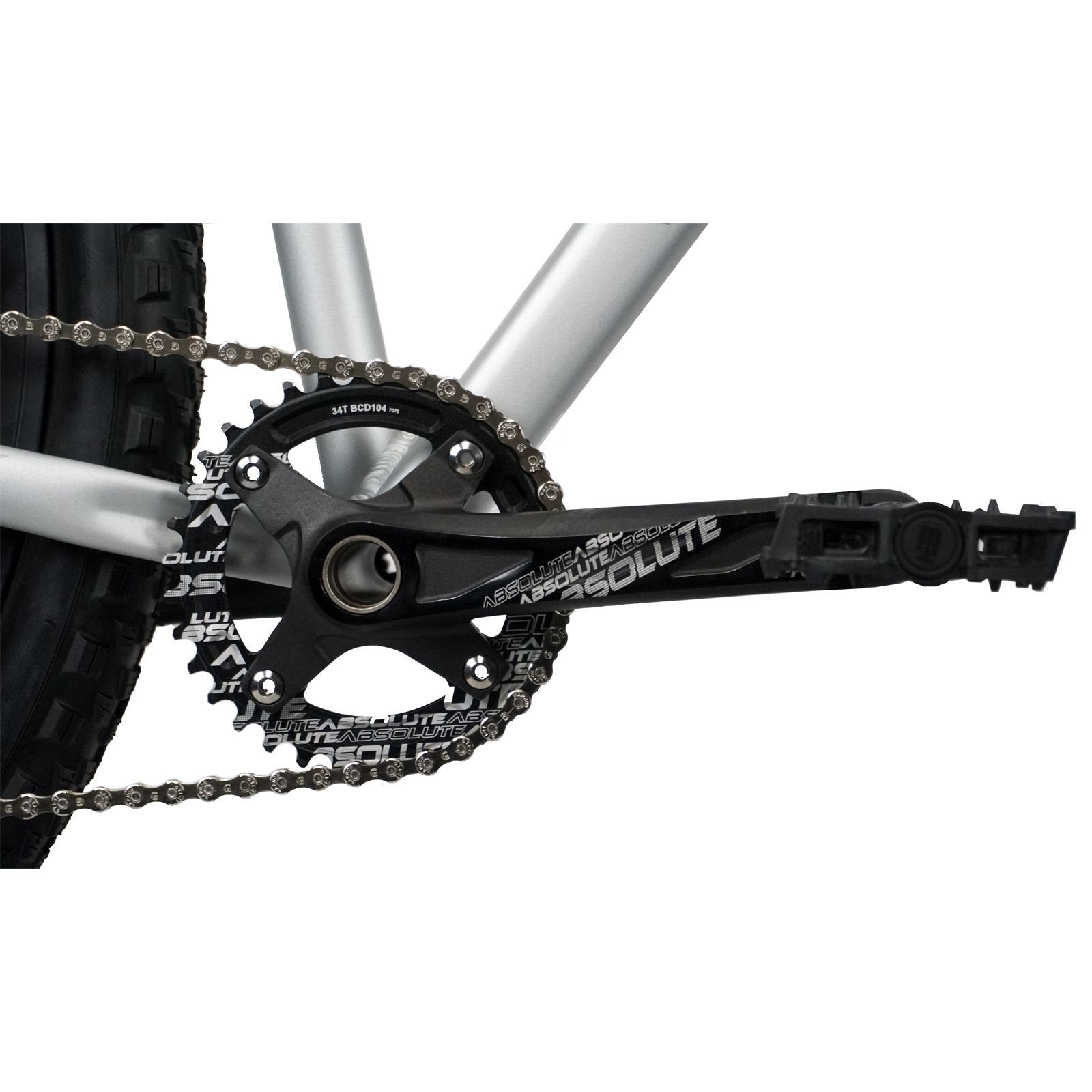 BICICLETA 29 ABSOLUTE WILD PRO 11V HIDRÁULICO C/ TRAVA - PRATA/VERDE - (M - 17)