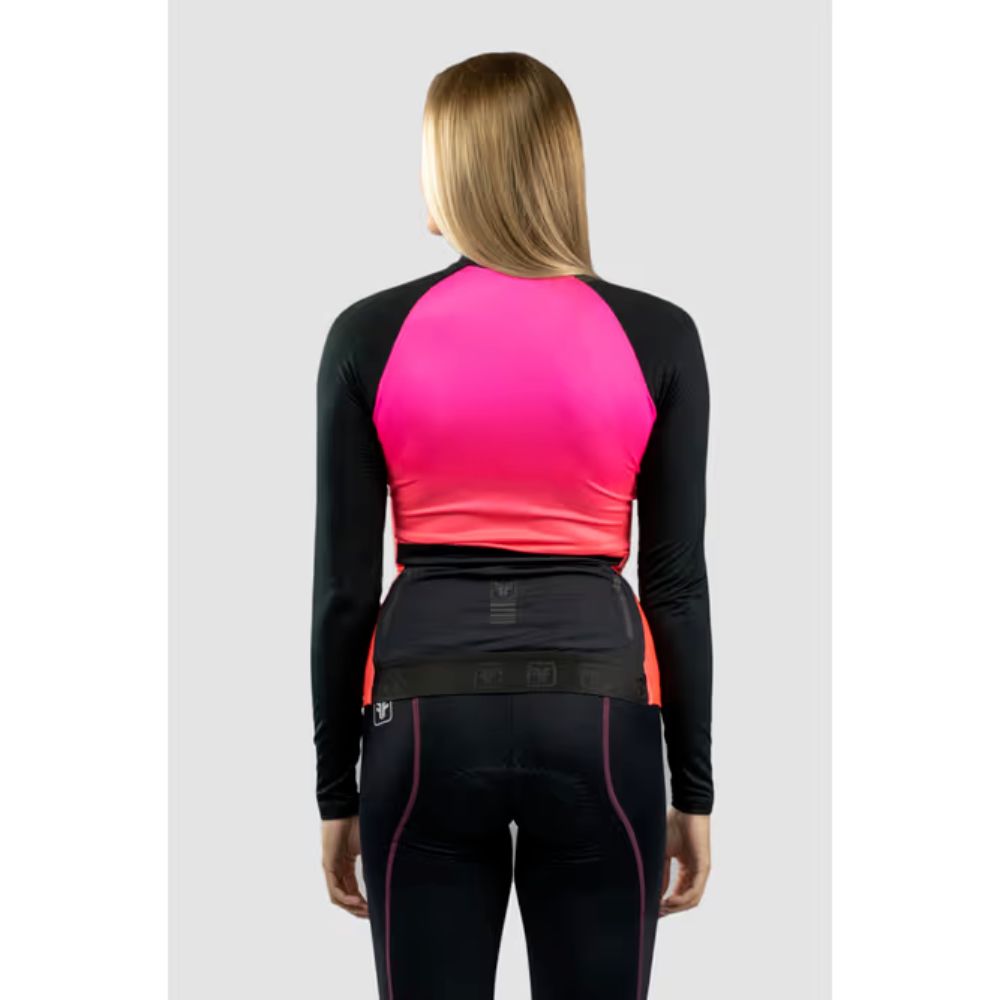 Camisa Ciclismo Free Force Feminina Start Manga Longa Gradient Peluciada