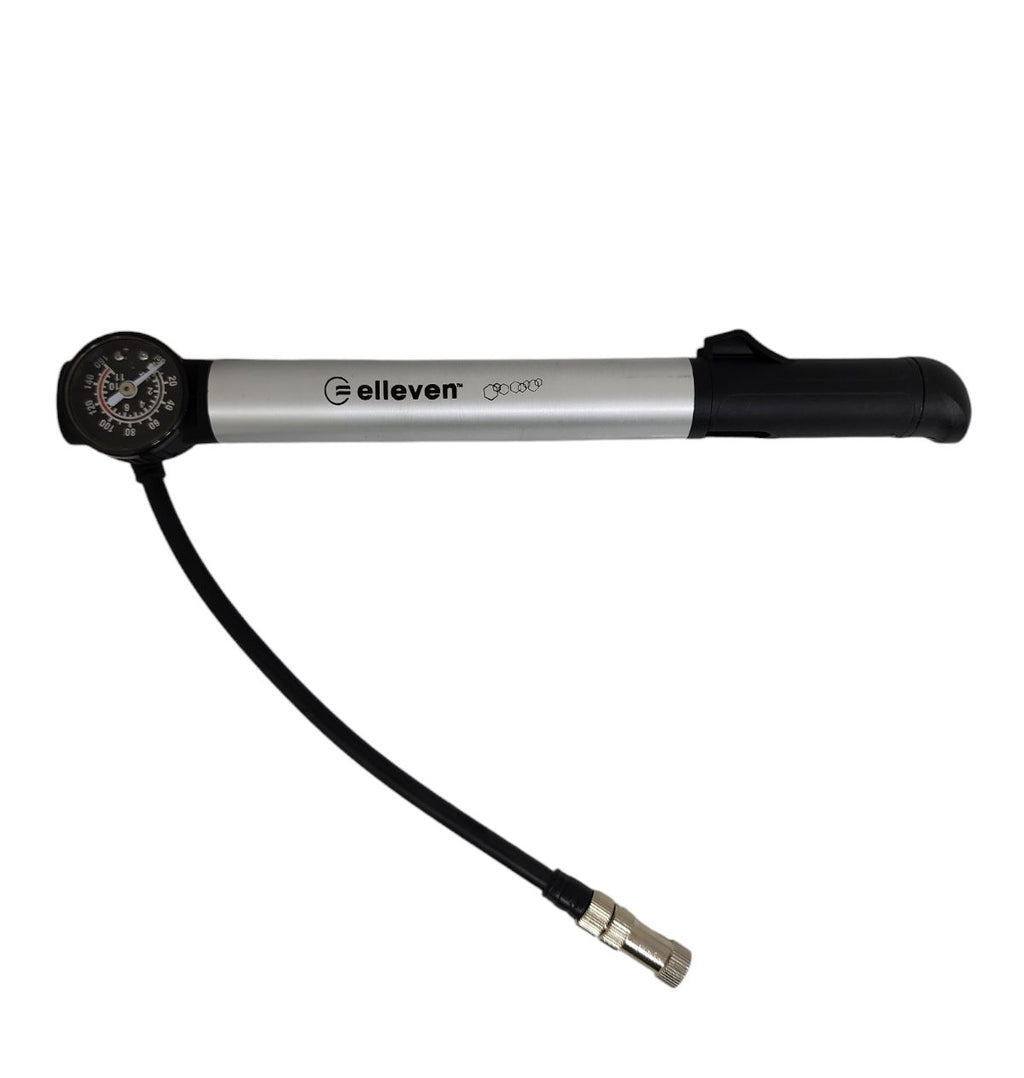 Bomba Mini Aluminio Com Mangueira E Manometro 80 Psi Elleven