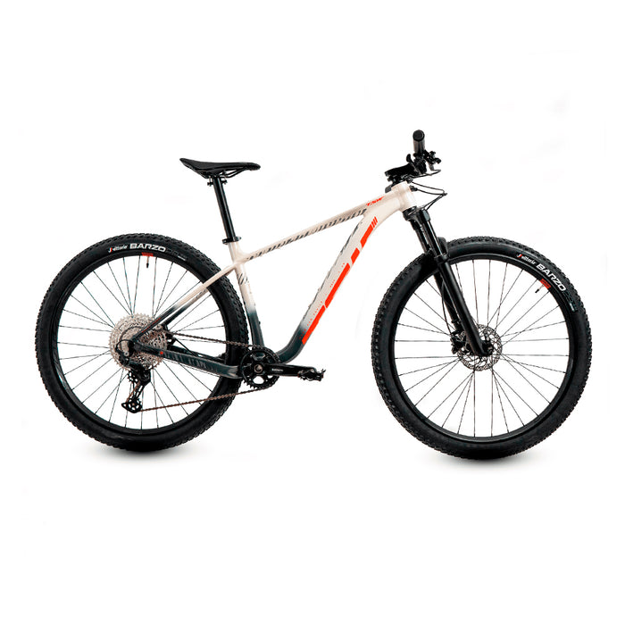 BICICLETA 29 TSW NUUK SHIMANO DEORE 12V ROCKSHOX JUDY 2024 - (S - 15.5) / BRANCO/LARANJA/CINZA