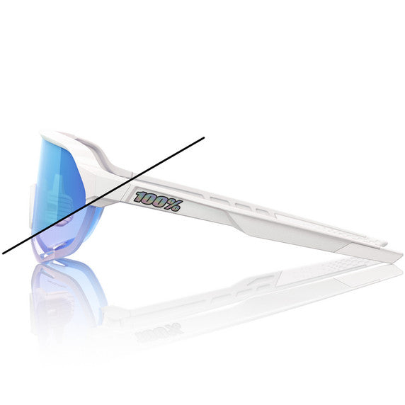 OCULOS 100% S2 - BASTILLE LE - PEARL WHITE GLITTER - BLUE MIRROR PHOTOCHROMIC PRETO